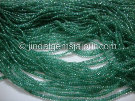 Emerald Faceted Roundelle Beads